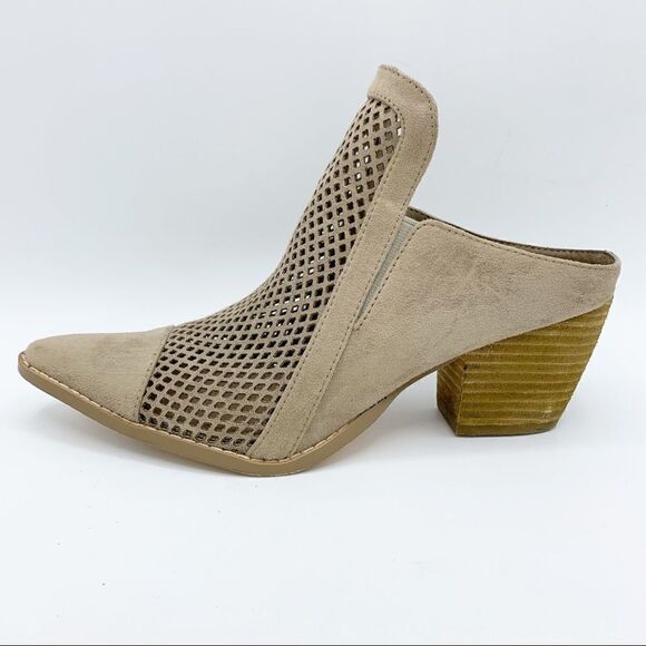 Coconuts by Matisse Call It Taupe Suede Western‎ Mule Bootie 7.5 - Picture 10 of 15